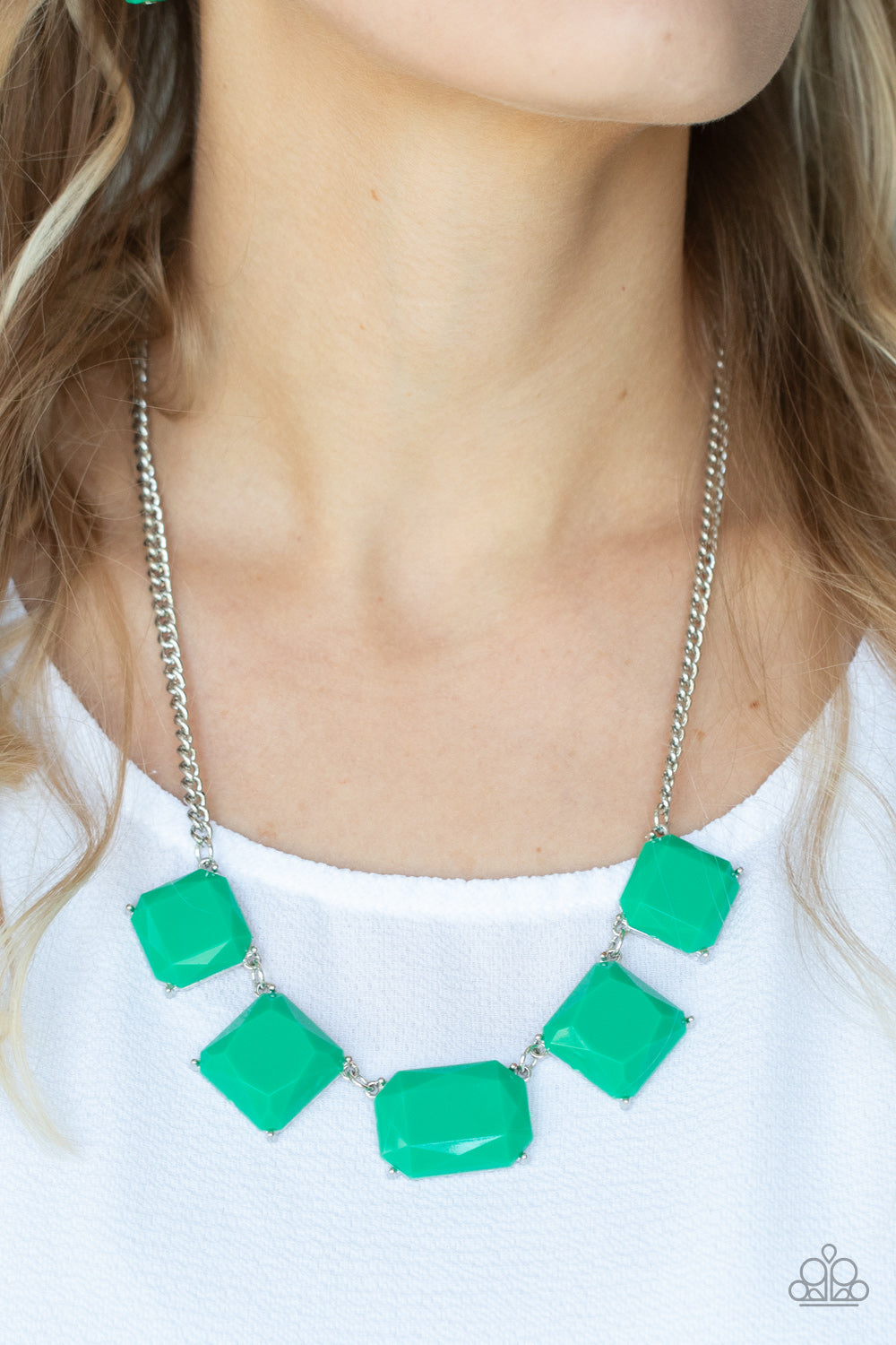 Paparazzi Instant Mood Booster - Green Necklace