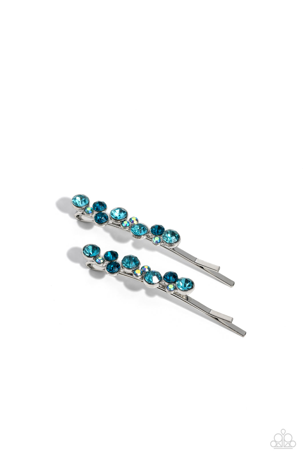 Bubbly Ballroom - Blue Bobby Pins