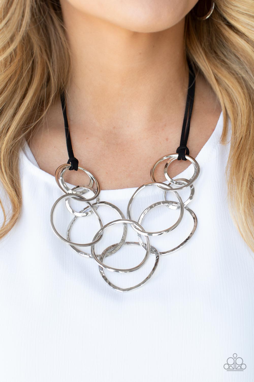 Spiraling Out of COUTURE - Silver Paparazzi Necklace