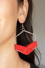 Load image into Gallery viewer, Paparazzi Suede Solstice - Red Earrings
