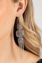 Load image into Gallery viewer, Eastern Elegance - Silver Paparazzi Earrings
