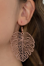 Load image into Gallery viewer, Palm Palmistry - Copper Paparazzi Earrings
