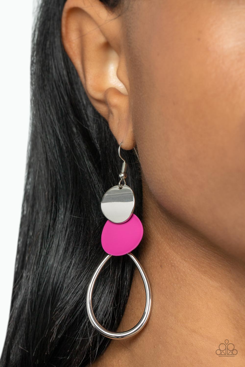 Retro Reception - Pink Paparazzi Earrings