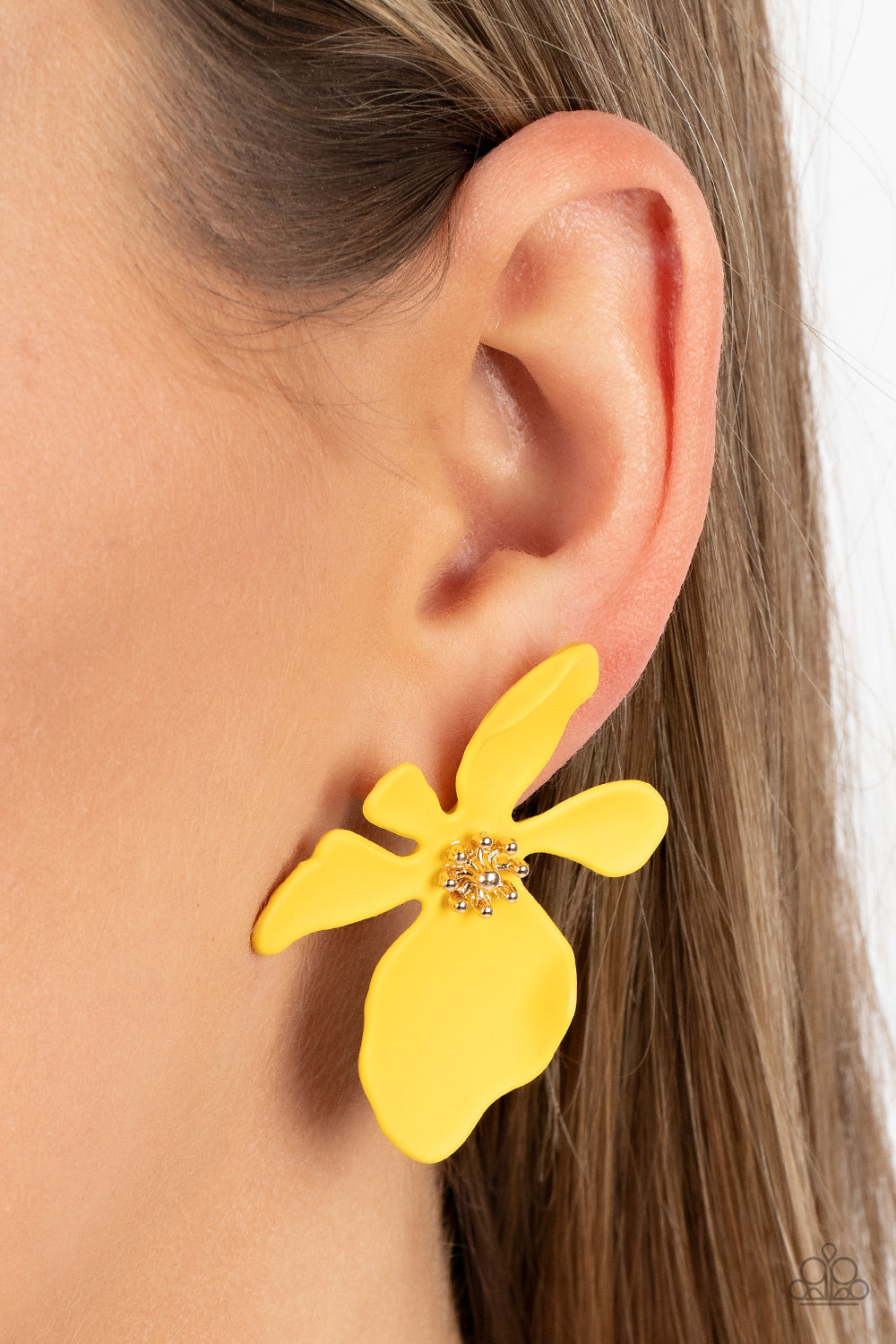 Hawaiian Heiress - Yellow Paparazzi Earrings