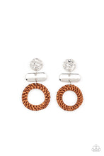Load image into Gallery viewer, Woven Whimsicality - Brown Paparazzi Earrings
