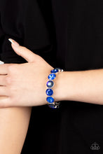 Load image into Gallery viewer, Radiant on Repeat - Blue Paparazzi Bracelet
