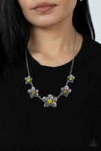 Load image into Gallery viewer, Wallflower Wonderland - Yellow Paparazzi Necklace
