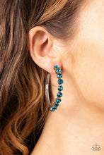 Load image into Gallery viewer, Photo Finish - Blue Earrings Paparazzi Accessories
