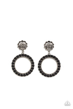 Load image into Gallery viewer, Playfully Prairie - Black Paparazzi Earrings
