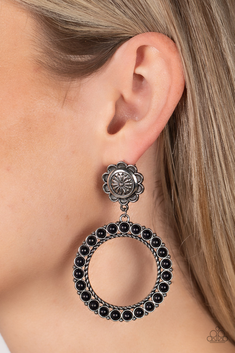 Playfully Prairie - Black Paparazzi Earrings