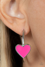 Load image into Gallery viewer, Kiss Up - Pink Earrings Paparazzi Accessories
