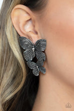Load image into Gallery viewer, Paparazzi Blushing Butterflies - Silver💖Earrings

