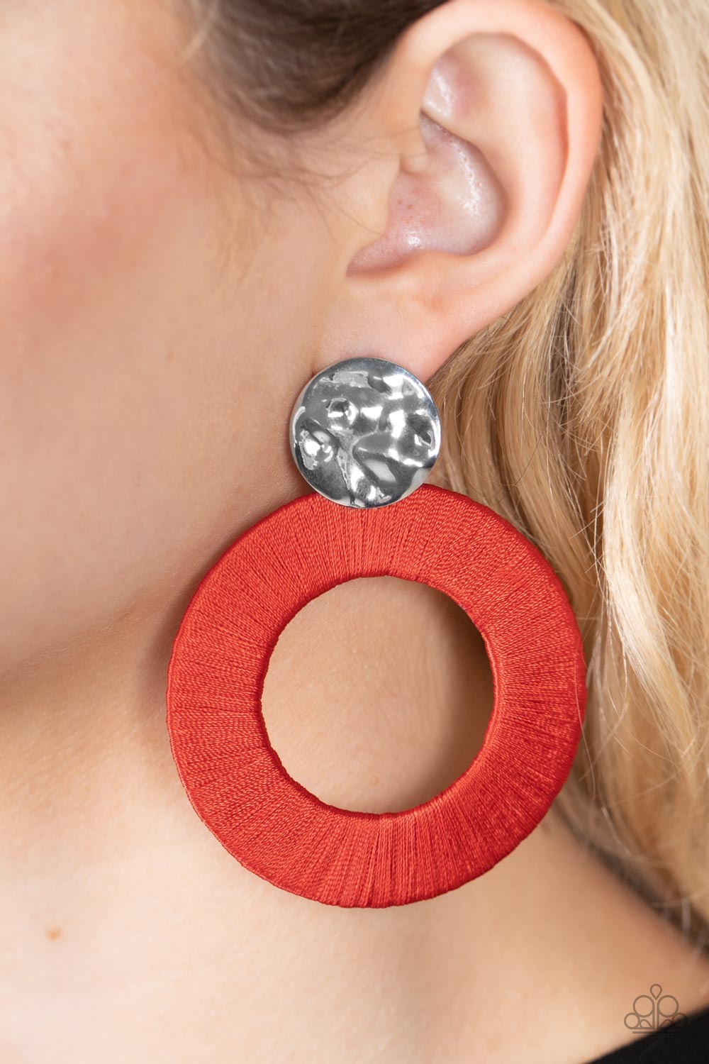 Strategically Sassy - Red Paparazzi Earrings