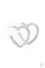 Load image into Gallery viewer, AMORE to Love - White Paparazzi Earrings

