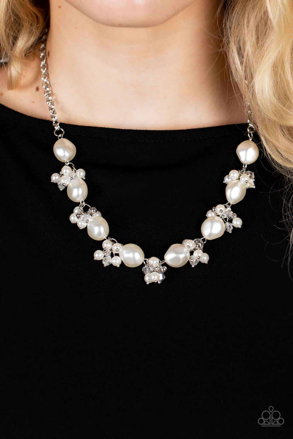 Rolling with the BRUNCHES - White Paparazzi Necklace