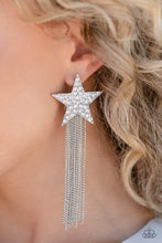 Load image into Gallery viewer, Superstar Solo - White Paparazzi Earrings
