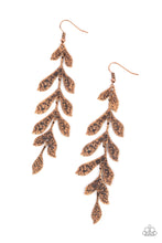 Load image into Gallery viewer, Lead From the FROND - Copper Paparazzi Earrings
