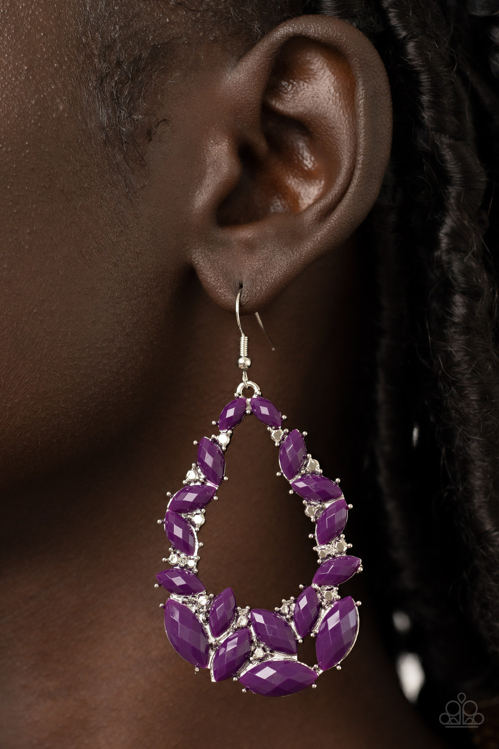 Tenacious Treasure - Purple Paparazzi Earrings