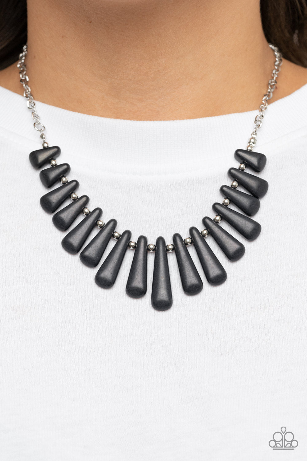 Mojave Empress - Black ,Paparazzi Necklace