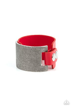 Load image into Gallery viewer, Studded Synchronism - Red Paparazzi Bracelet

