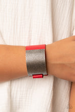 Load image into Gallery viewer, Studded Synchronism - Red Paparazzi Bracelet
