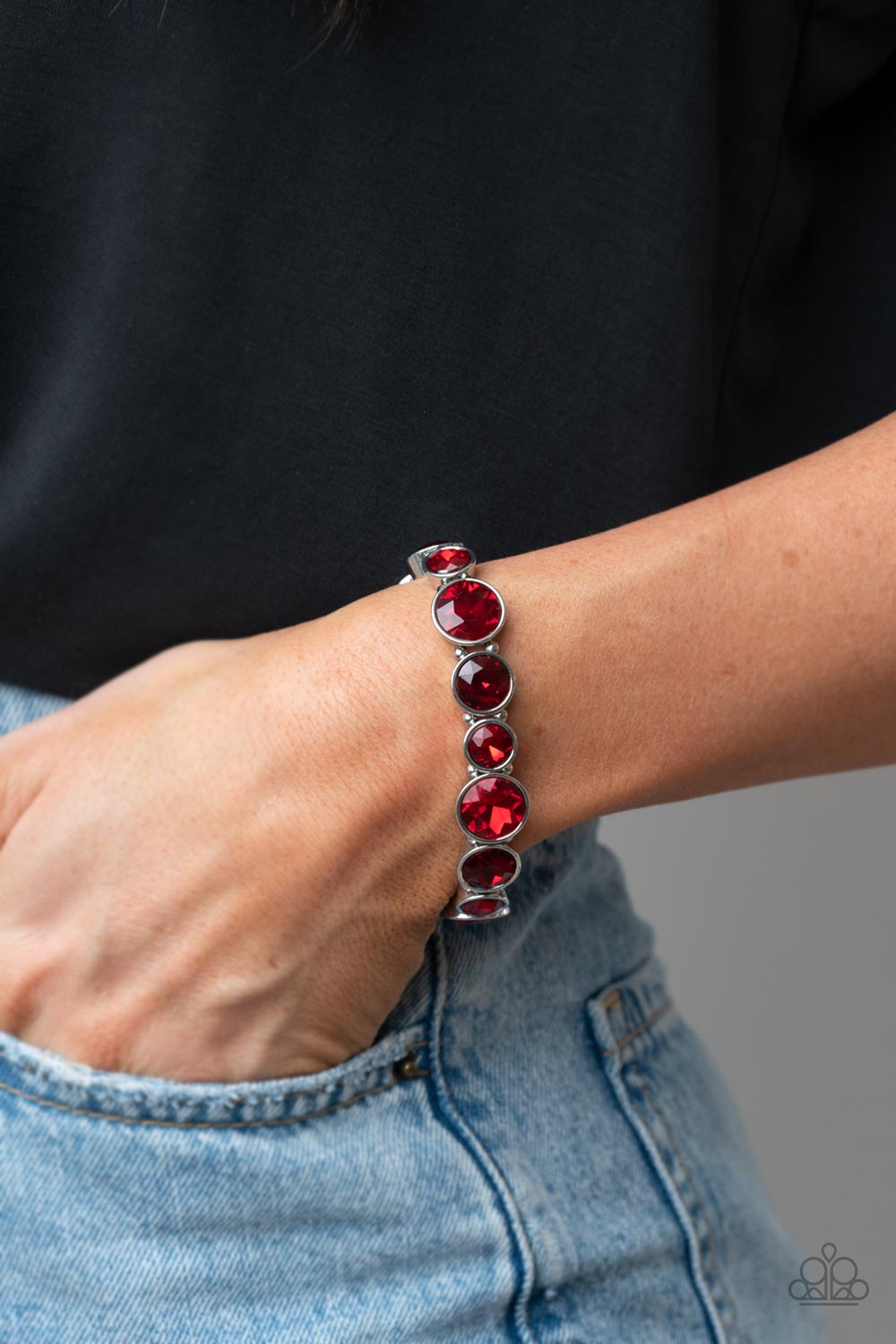 Twinkling Tease - Red Paparazzi Bracelet