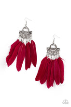 Load image into Gallery viewer, Plume Paradise - Red Paparazzi Earrings
