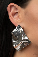 Load image into Gallery viewer, Modern Maverick - Silver Paparazzi Earrings
