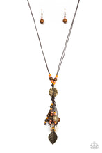 Load image into Gallery viewer, Knotted Keepsake - Orange Paparazzi Necklace
