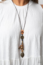 Load image into Gallery viewer, Knotted Keepsake - Orange Paparazzi Necklace
