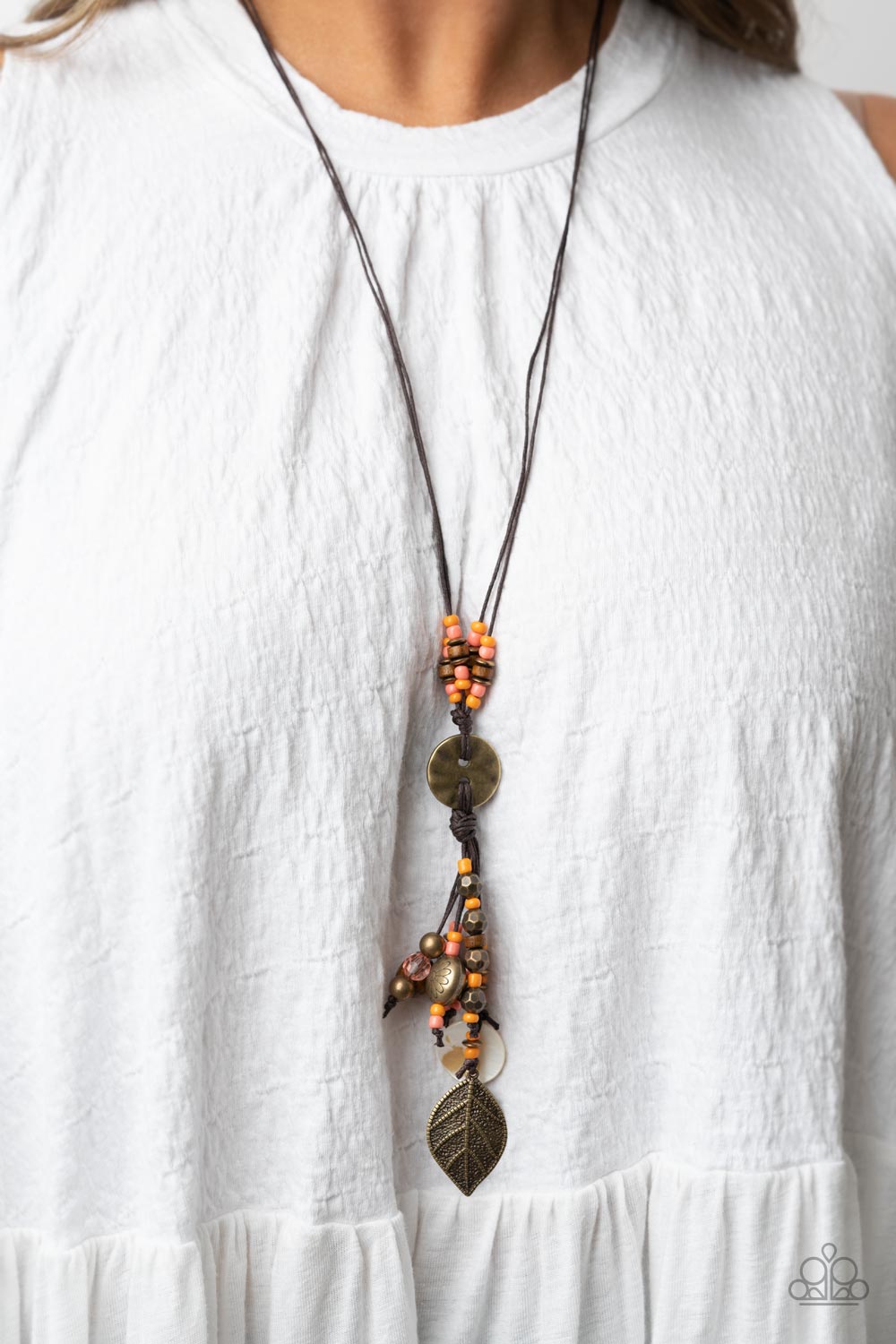 Knotted Keepsake - Orange Paparazzi Necklace