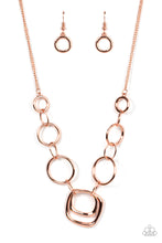 Load image into Gallery viewer, Linked Up Luminosity - Copper Paparazzi Necklace
