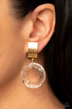 Load image into Gallery viewer, Clear Out! - Gold Paparazzi Earrings
