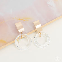 Load image into Gallery viewer, Clear Out! - Gold Paparazzi Earrings
