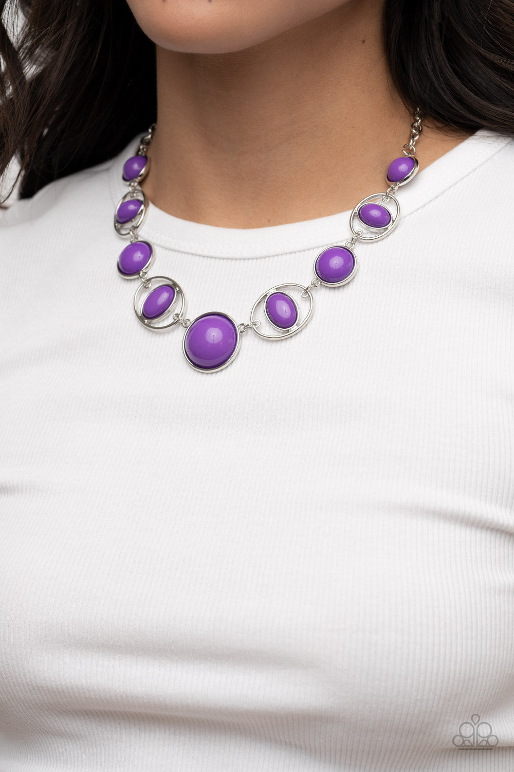 Paparazzi Eye of the BEAD-holder - Purple💖Necklace