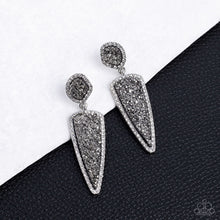 Load image into Gallery viewer, Druzy Desire - Silver Paparazzi Earrings
