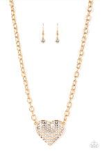Load image into Gallery viewer, Heartbreakingly Blingy - Gold Paparazzi Accessories
