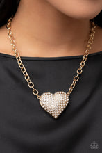 Load image into Gallery viewer, Heartbreakingly Blingy - Gold Paparazzi Accessories
