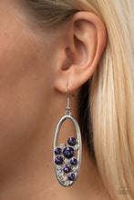 Load image into Gallery viewer, Prismatic Poker Face - Purple Paparazzi Earrings
