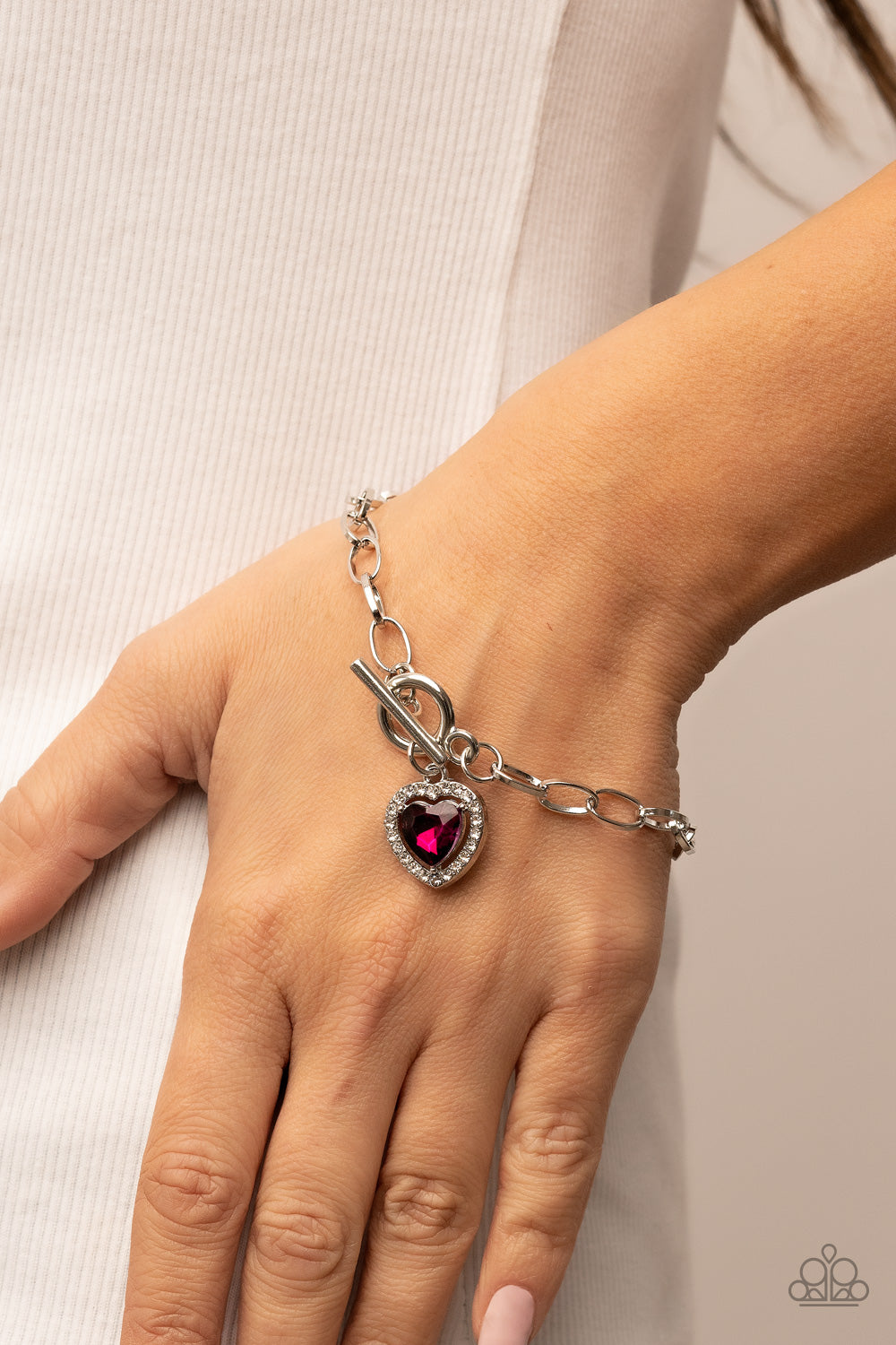 Load image into Gallery viewer, Till DAZZLE Do Us Part - Pink Paparazzi Bracelet