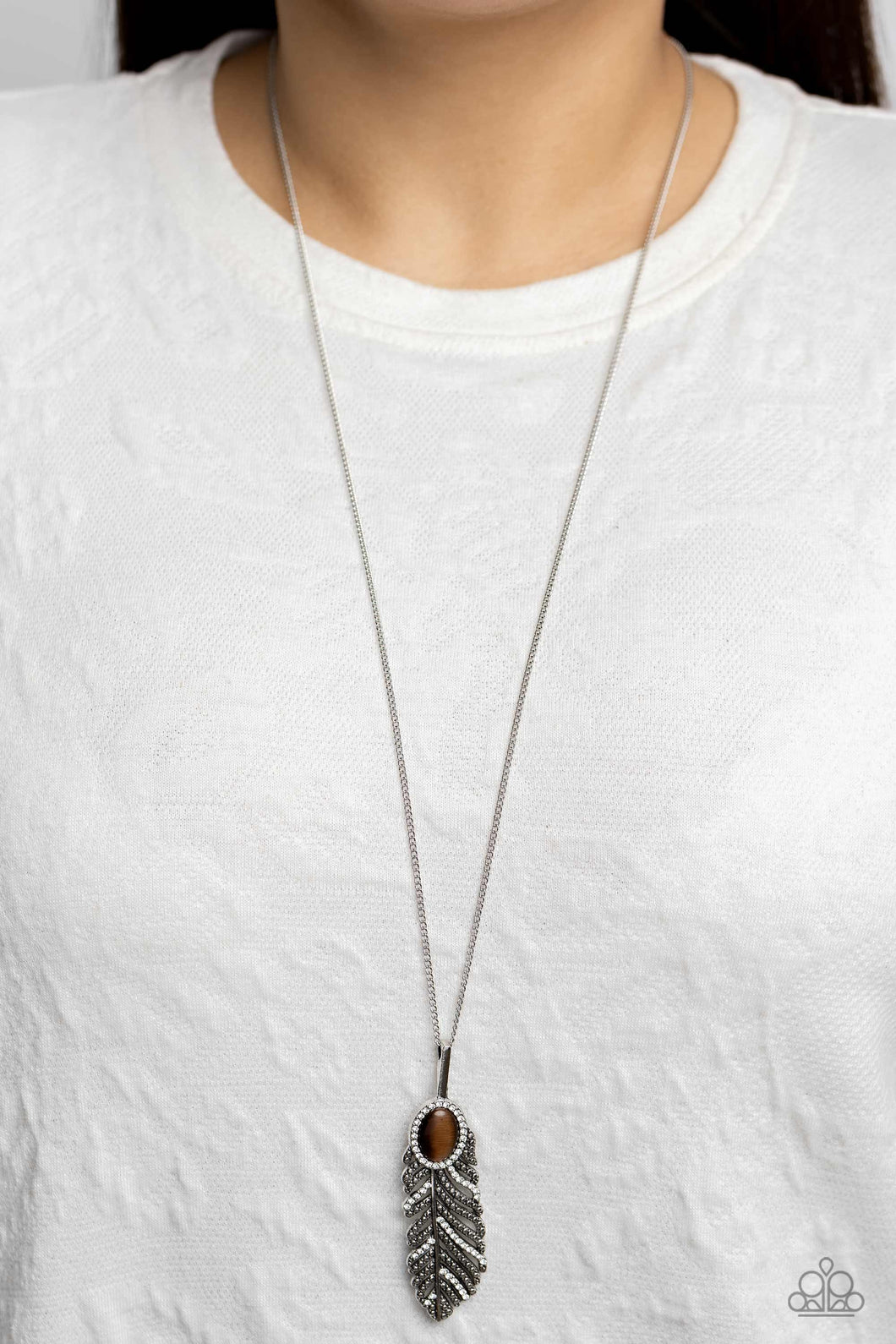 Pure QUILL-Power - Brown Paparazzi Necklace
