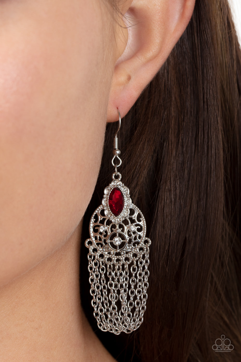 Pressed for CHIME - Red Paparazzi Earrings