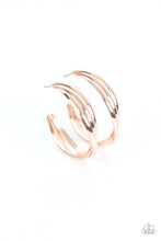 Load image into Gallery viewer, Curvy Charmer - Rose Gold Paparazzi Earrings
