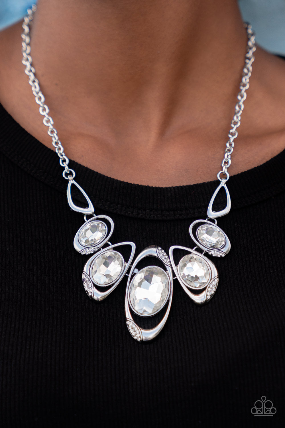 Hypnotic Twinkle - White Paparazzi Necklace Life of the Party
