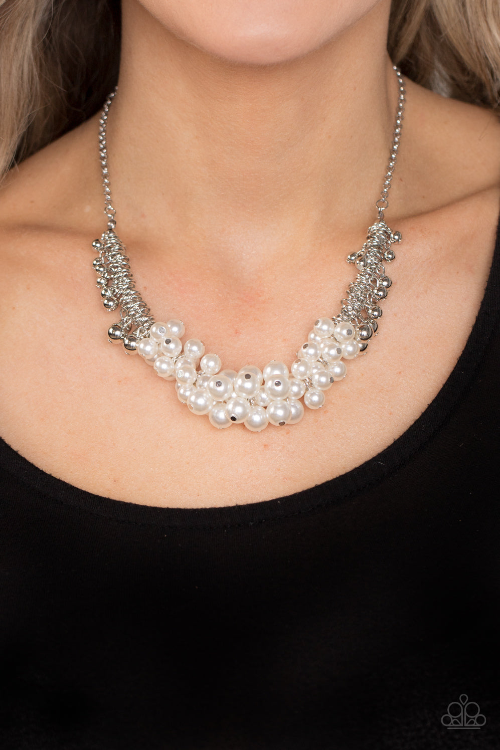 Bonus Points - White  Paparazzi Necklace