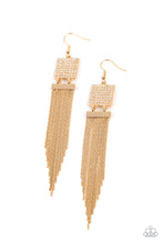Load image into Gallery viewer, Dramatically Deco - Gold Paparazzi Earrings
