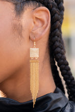 Load image into Gallery viewer, Dramatically Deco - Gold Paparazzi Earrings
