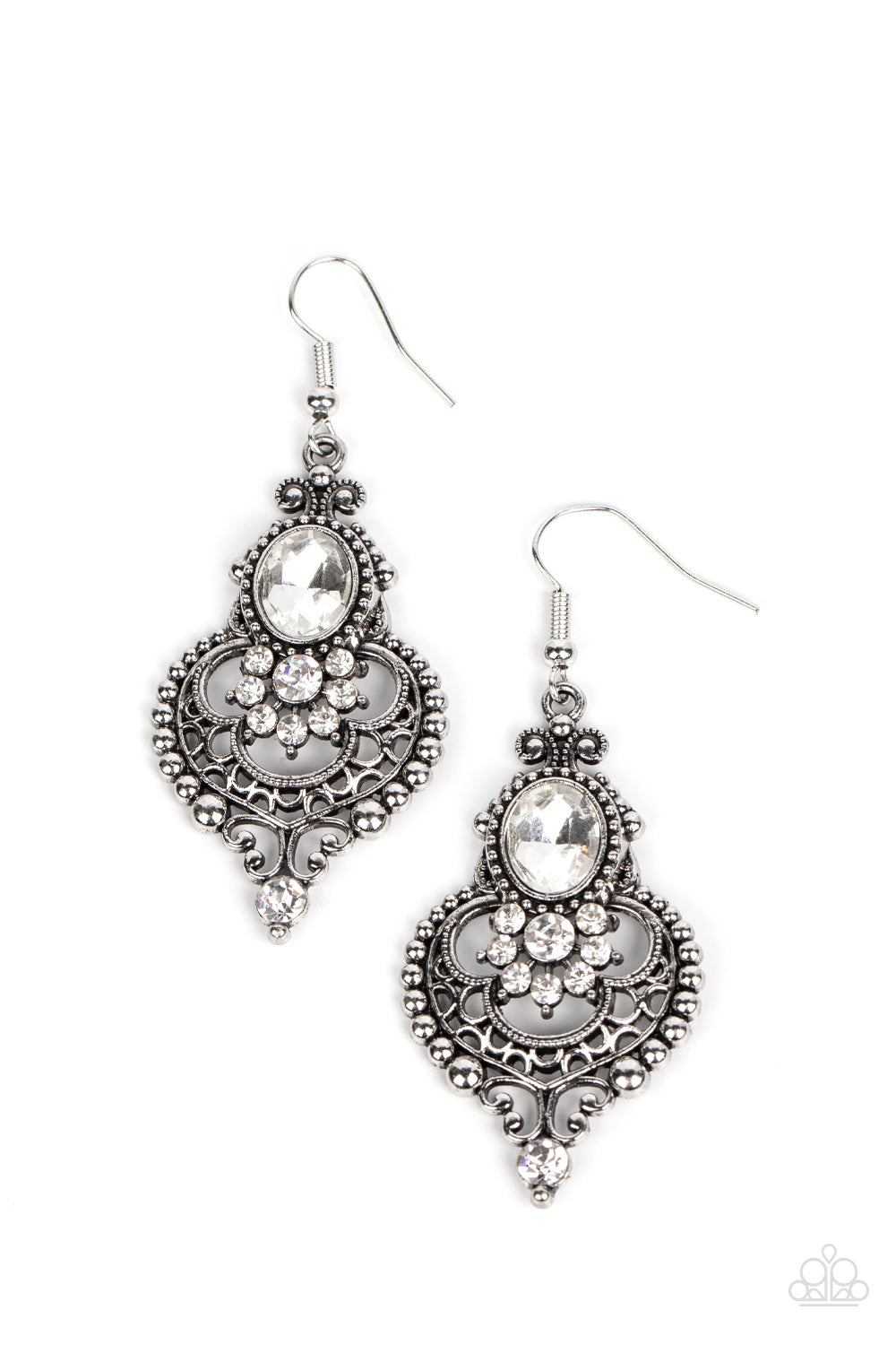 Castle Chateau - White Earrings9