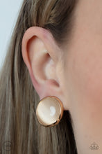 Load image into Gallery viewer, Cool Pools - Gold Clip-on Earrings
