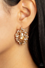 Load image into Gallery viewer, We All Scream for Ice QUEEN - Gold Paparazzi Earrings
